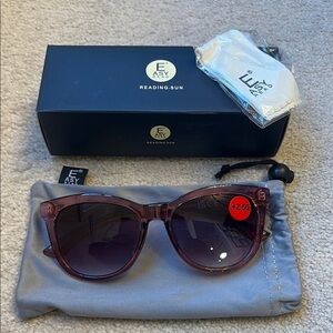 🎪Nib Reading-Sun Purple Sunglasses readers bifocal 2.5